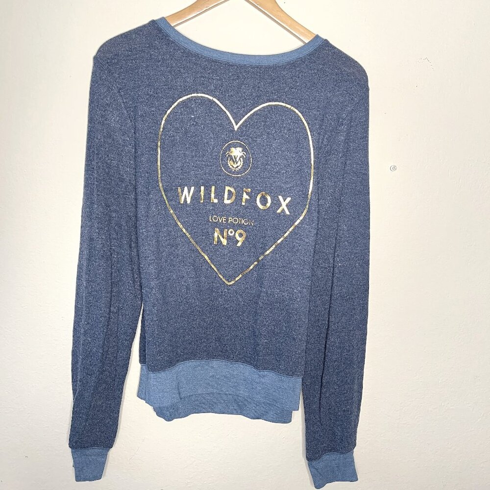 Wildfox Love Potion no. 9 Navy Cuffed Thin Sweater size S - Only one on Posh